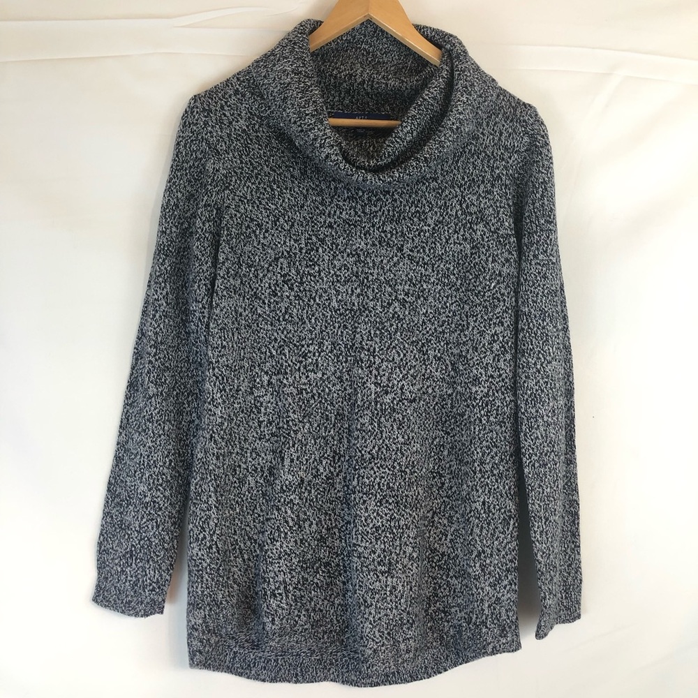 Apt 9 Sweater Black And White Cowl Neck Size M